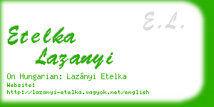 etelka lazanyi business card